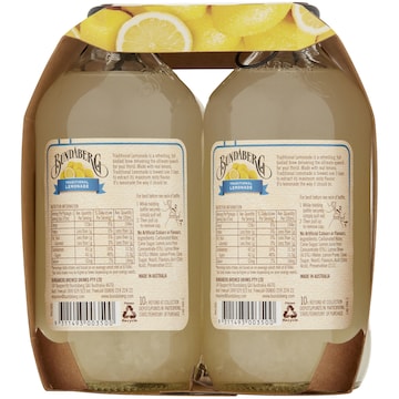 Bundaberg Traditional Lemonade 4X375Ml 375mL x 4 pack