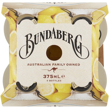Bundaberg Traditional Lemonade 4X375Ml 375mL x 4 pack