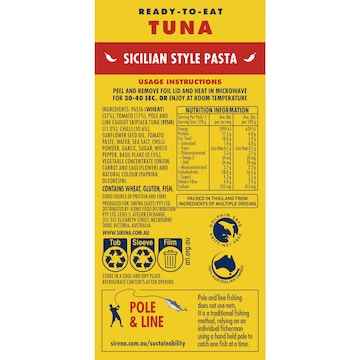 Sirena Sicilian Style Pasta With Tuna 170g