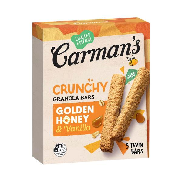 CARMAN'S CRUNCHY GRANOLA BAR GOLDEN OAT & HONEY 5PACK 150G