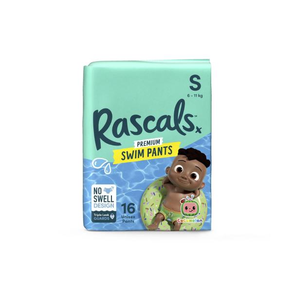 RASCALS PREMIUM SWIM PANTS SMALL (6-11KG) 16 PACK