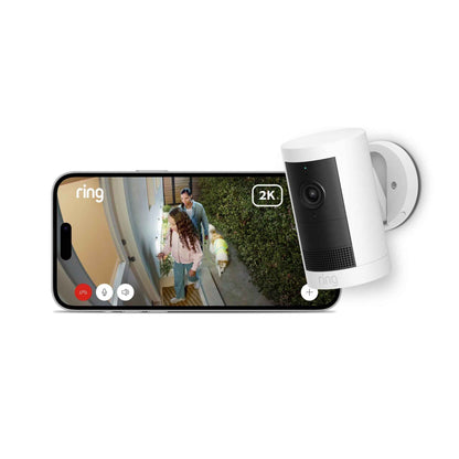 Ring Outdoor Security Camera Plus 2K Battery (White)