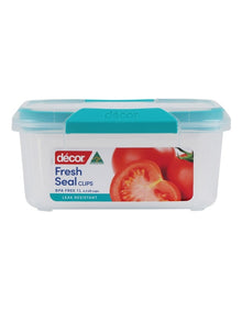 Fresh Seal Clips Oblong Food Storage 1L in Clear/Blue