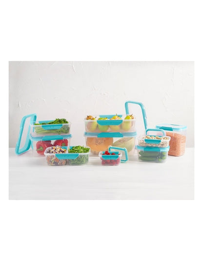 Fresh Seal Clips Oblong Food Storage 1L in Clear/Blue