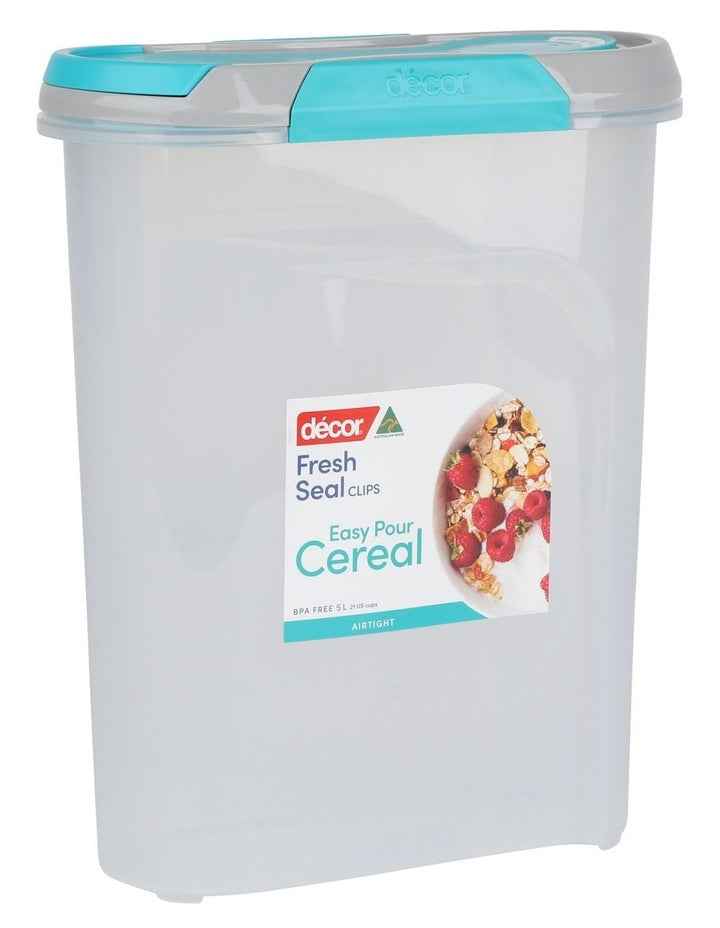 Fresh Seal Clips Cereal Server Food Storage 5L in Clear/Teal