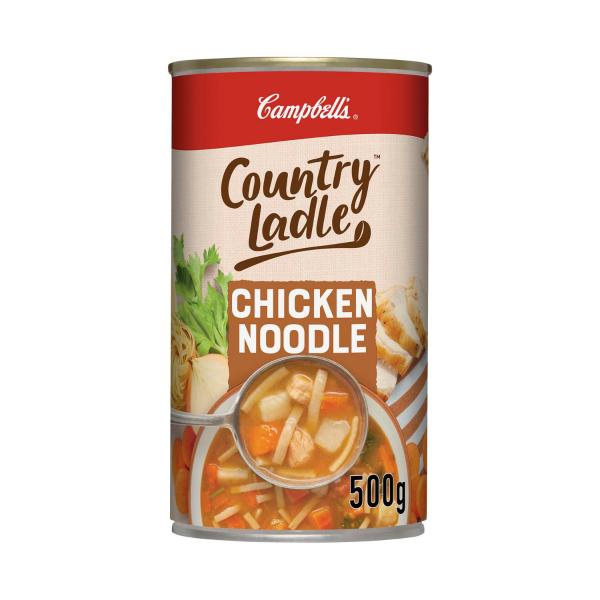 CAMPBELLS COUNTRY LADLE SOUP:CHICKEN NOODLE:.:500 GRAM