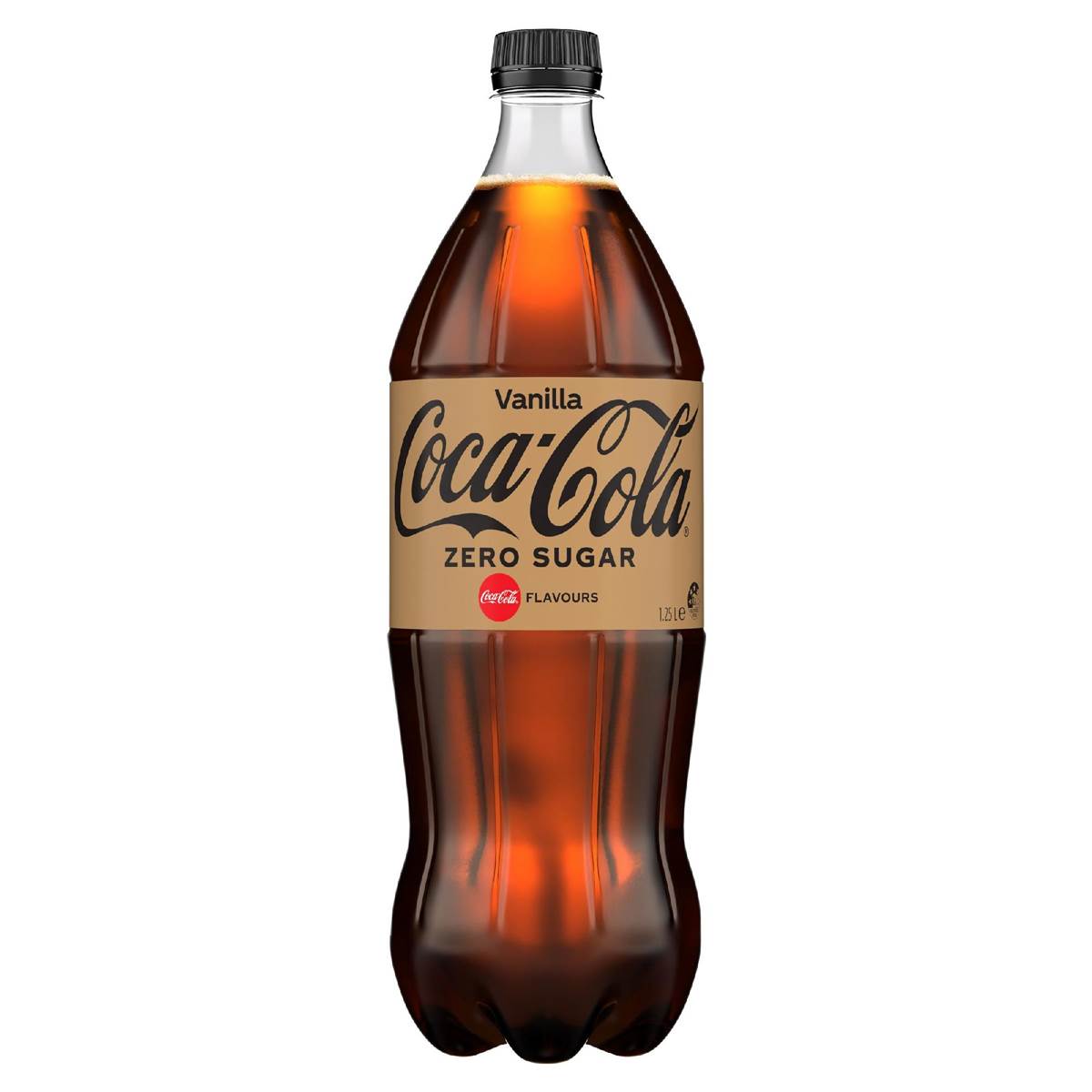 Coca-Cola Vanilla Zero Sugar Soft Drink Bottle 1.25L