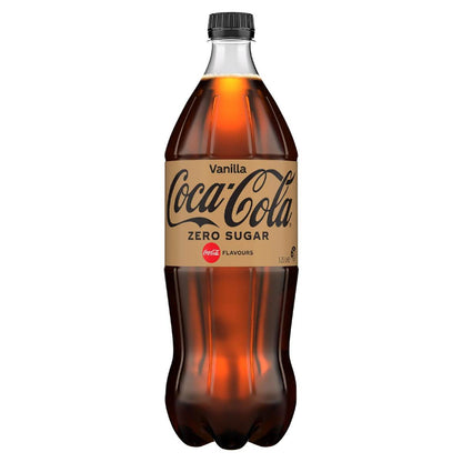 Coca-Cola Vanilla Zero Sugar Soft Drink Bottle 1.25L