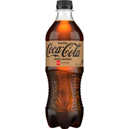 Coca-Cola Zero Sugar Vanilla Soft Drink Bottle 600mL