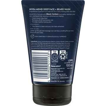 Nivea Men Deep Face & Beard Wash 100mL