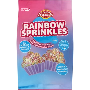 Dollar Sweets Rainbow Sprinkles 155g