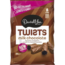 Darrell Lea Milk Chocolate Coated Original Liquorice Twists 200g