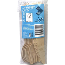 Armada Wooden Cutlery Set 12 pack