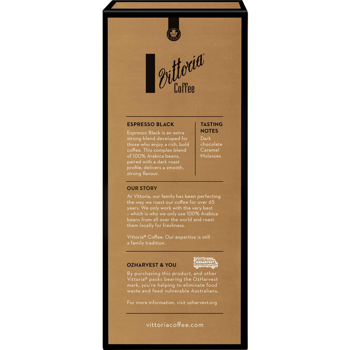 Vittoria Espresso Black Coffee Capsules 10 Pack