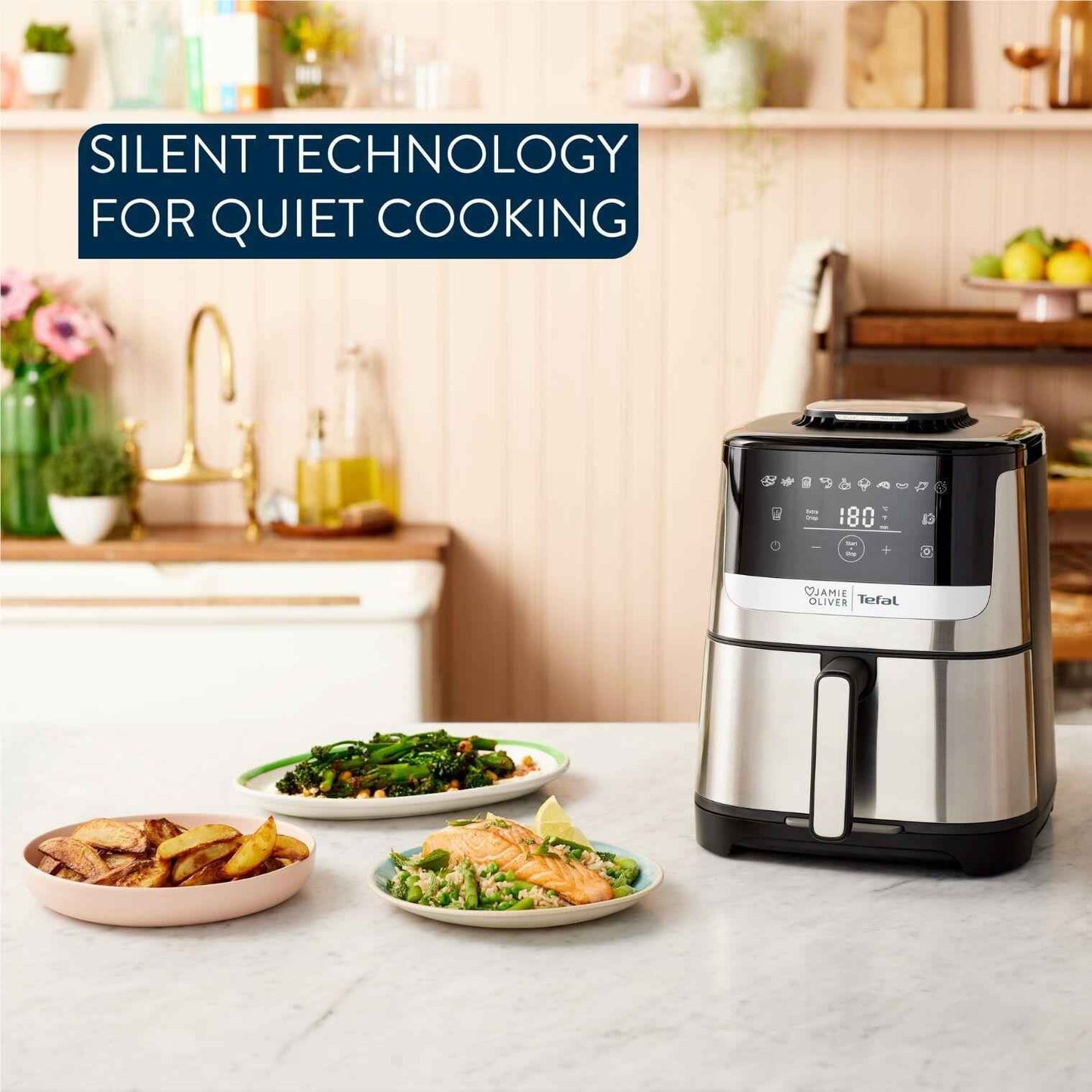 Tefal Jamie Oliver Easy Fry Silence Deluxe Air Fryer