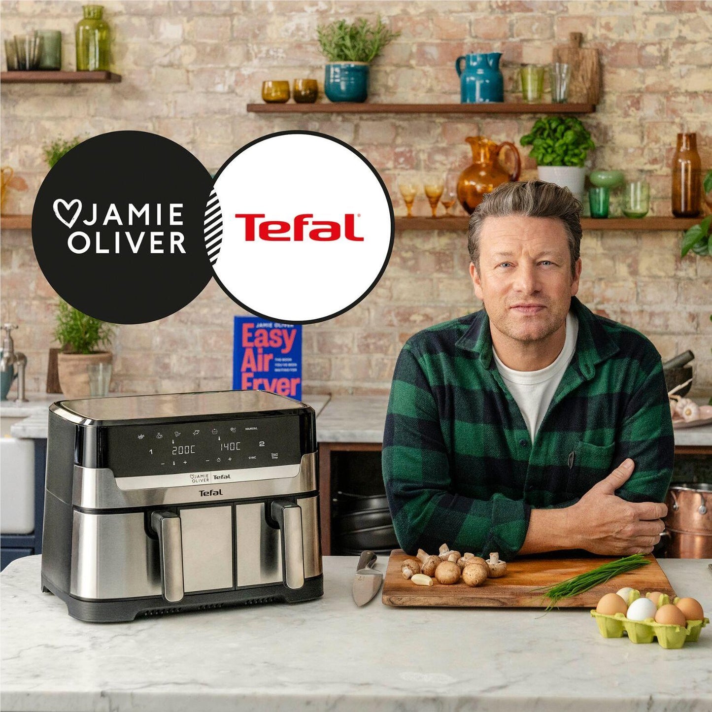 Tefal Jamie Oliver Dual Easy Fry & Grill XXL Air Fryer
