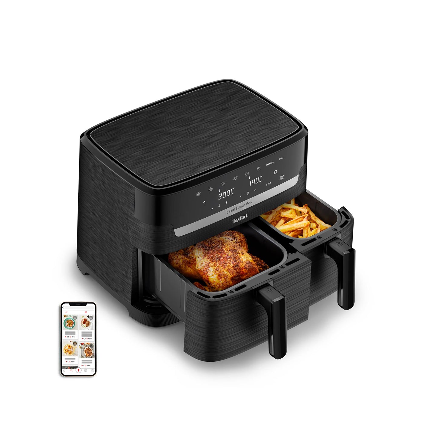 Tefal Dual Easy Fry Essential 8.3L Air Fryer (Black)
