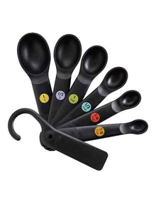 Good Grips Plastic Measuring Spoon Set 7 Piece in Black