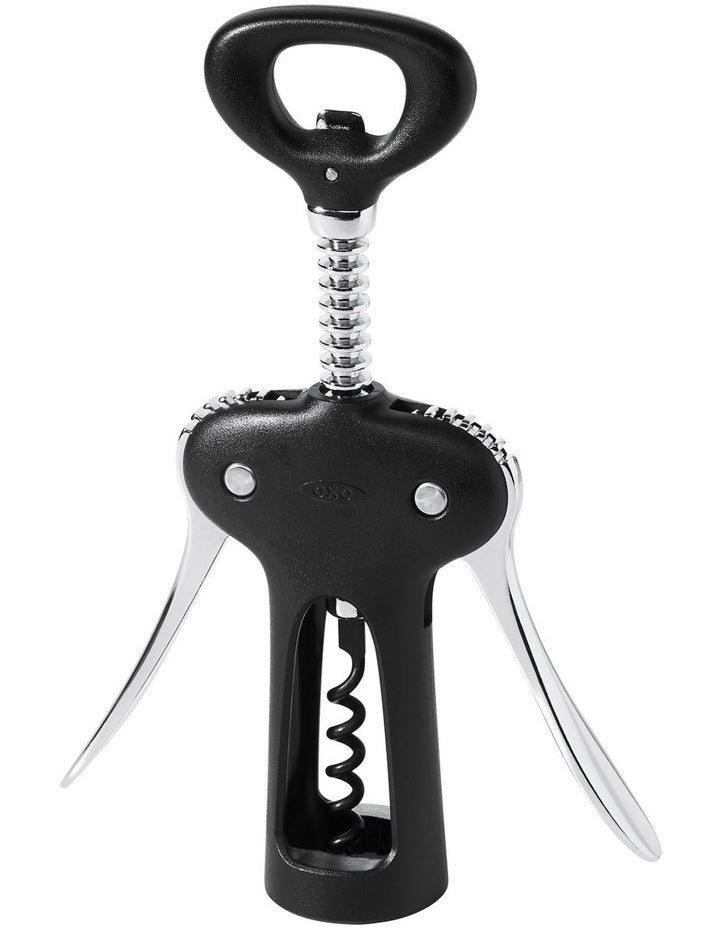 Good Grips Winged Corkscrew With Bottle Opener in Black