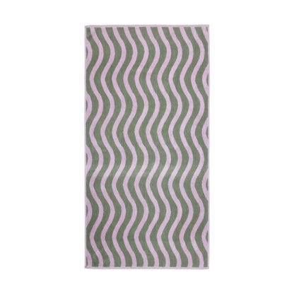 Lilac Wave Cotton Bath Towel