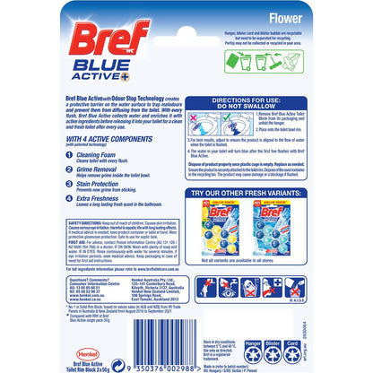 Bref Blue Active Flower Toilet Cleaner Block 50g x 2 pack