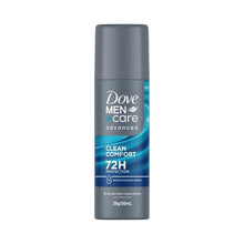 DOVE MEN DEODORANT ADVANCED 72HR AEROSOL CLEAN COMFORT TRAVEL PACK 50ML