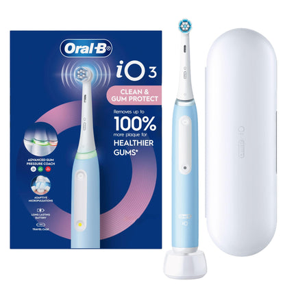 Oral-B iO Series 3 Gentle Care Sensitive White Electric Toothbrush (Ice Blue)
