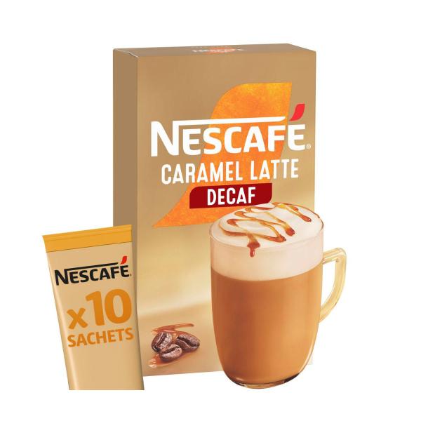 NESCAFE CARAMEL LATTE DECAF 10 PACK