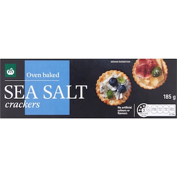 Woolworths Sea Salt Crackers 185g