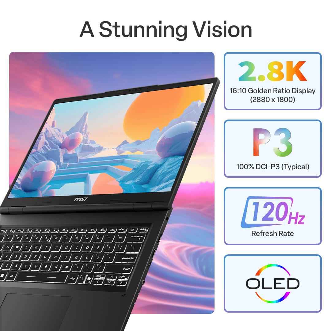 MSI Venture A14 AI+ 14" 2.8K OLED 120Hz Next-Level Laptop (Ryzen AI 7) [512GB]