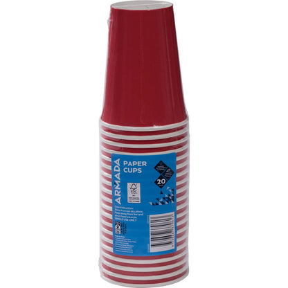 Armada Paper Cups Coloured Assorted 20 pack
