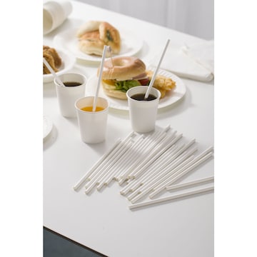 Armada Paper Straws White 30 pack
