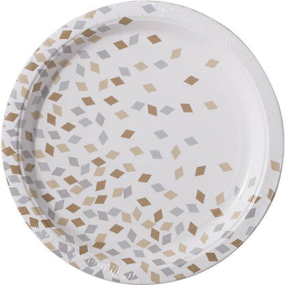 Armada Paper Plates Gold & Silver 10 pack
