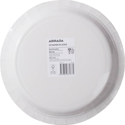 Armada Paper Plates Gold & Silver 10 pack