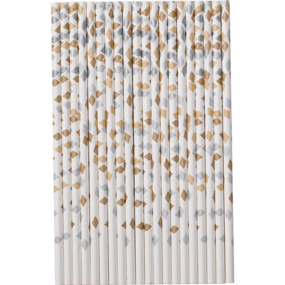 Armada Paper Straws Gold & Silver 20 pack