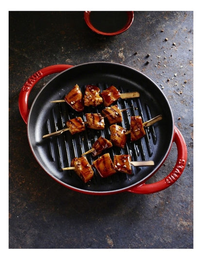 Round Grill Pan 26cm in Cherry Red