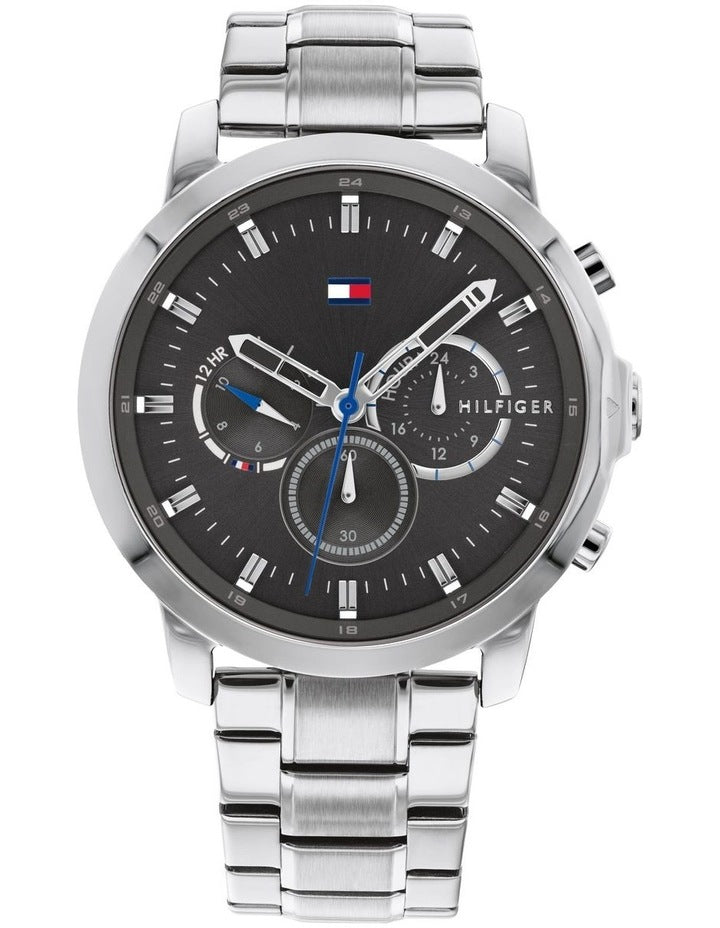 Multi-Function Dark Grey Stainless Steel Watch 1791794