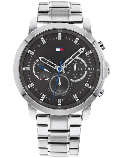 Multi-Function Dark Grey Stainless Steel Watch 1791794