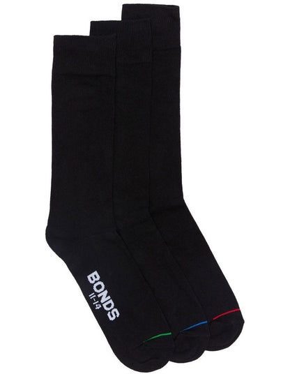 Mens Oxford Business Socks 3 Pack in Black