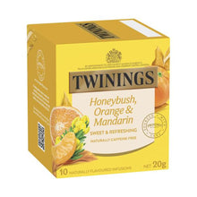 TWININGS HONEYBUSH ORANGE MANDARIN TEA BAGS 10 PACK