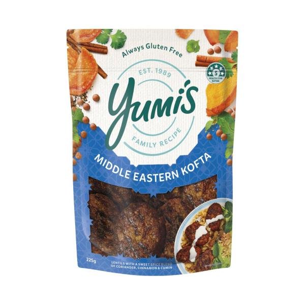 YUMIS SPICED LENTIL KOFTAS 225G