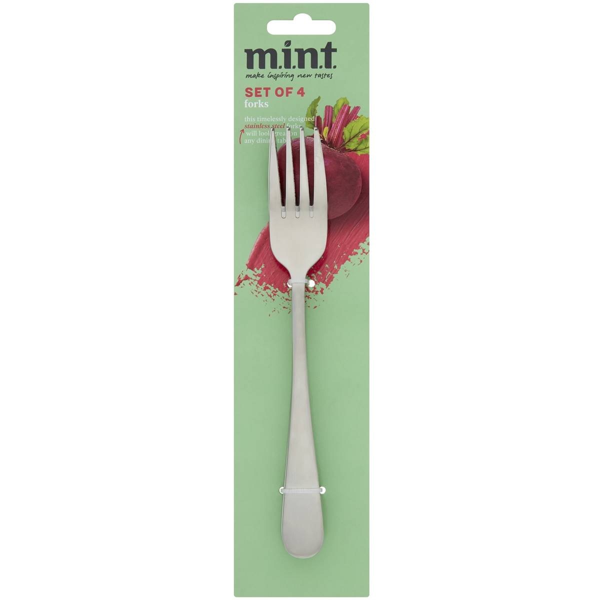 MINT Stainless Steel Forks 4 Pack