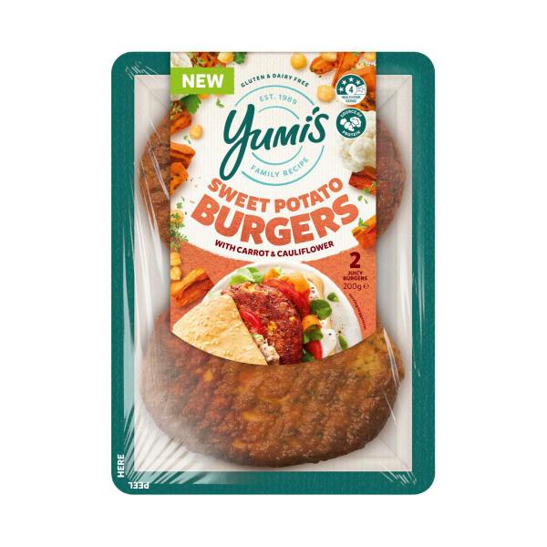 YUMIS SWEET POTATO BURGERS 200G
