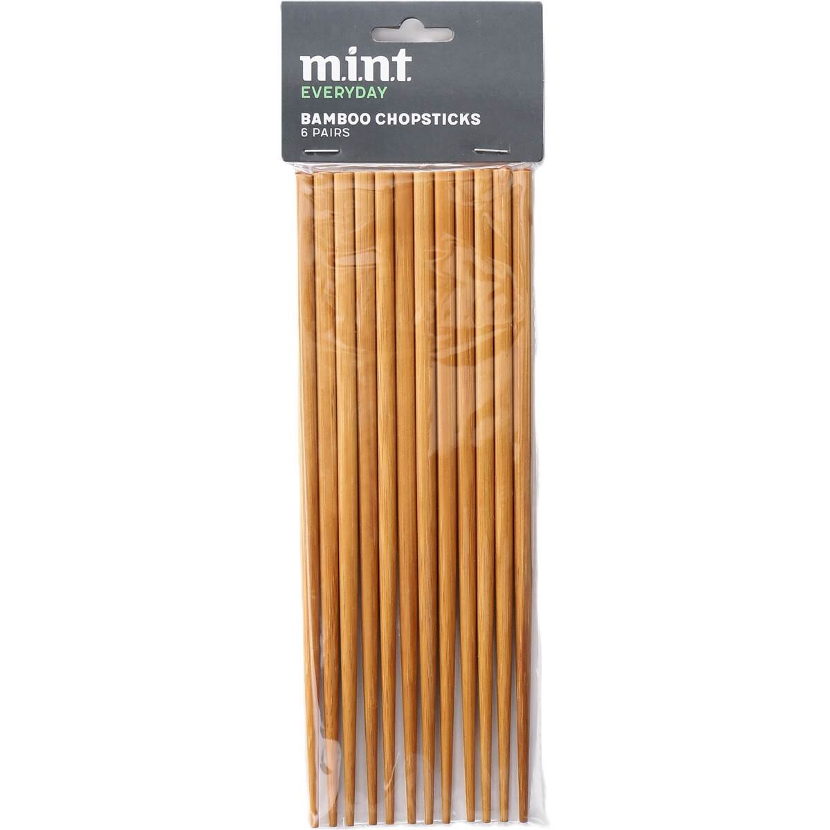 MINT Bamboo Chopsticks 6 pack