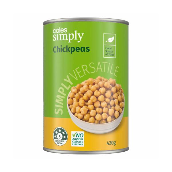 COLES CHICK PEAS 420G