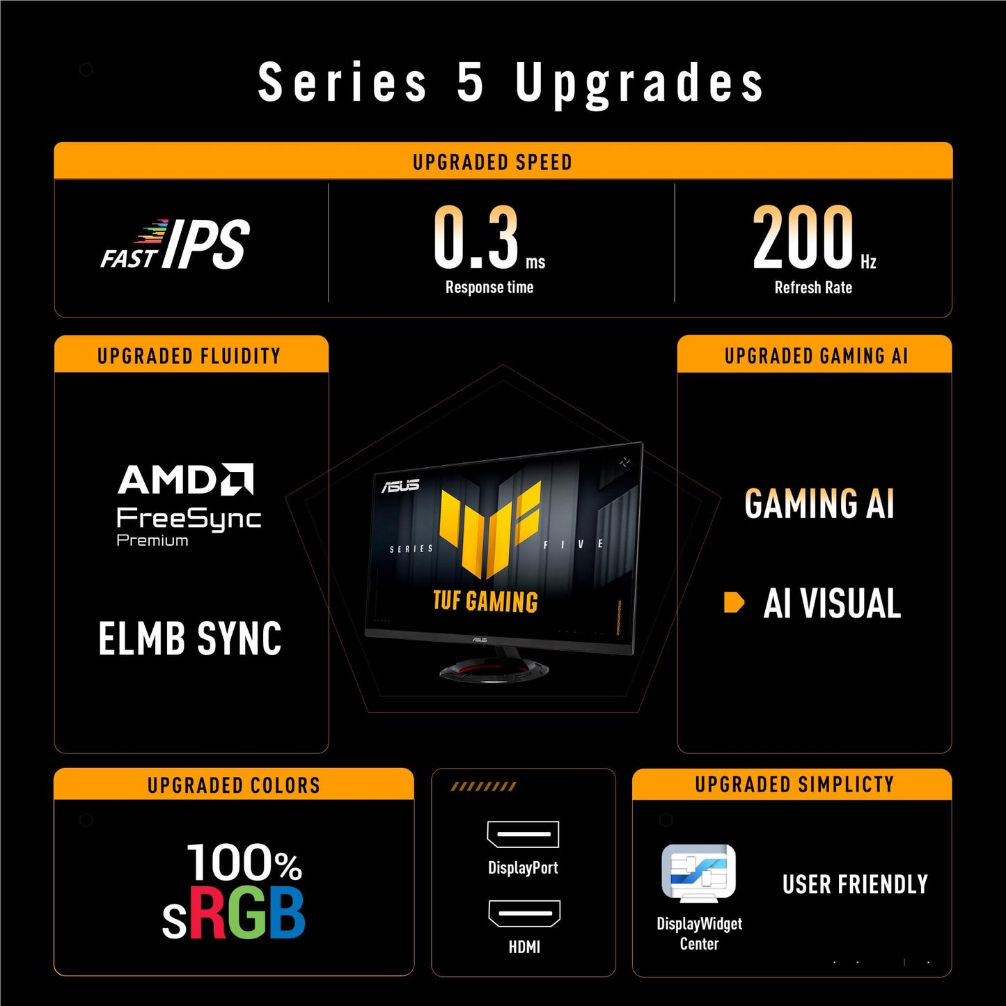 ASUS TUF VG249Q5R 24" FHD 200Hz Gaming Monitor