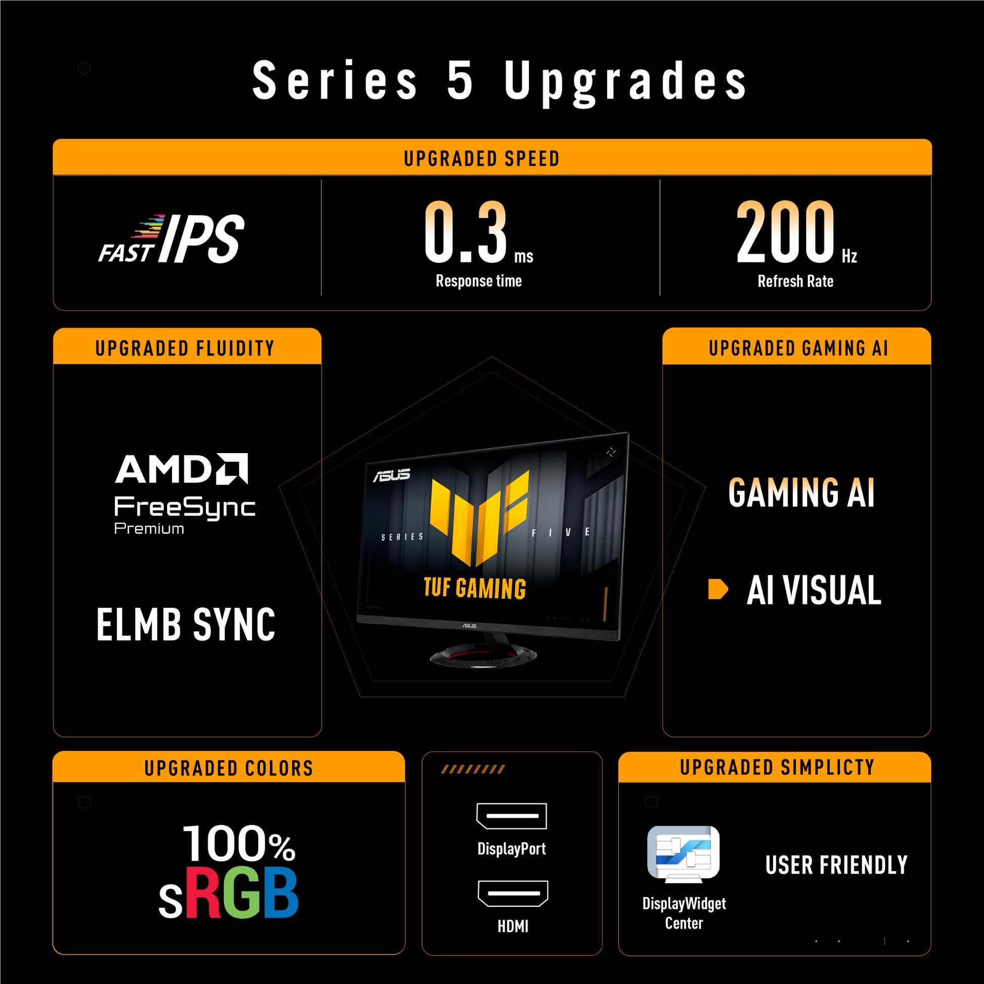 ASUS TUF VG249Q5R 24" FHD 200Hz Gaming Monitor