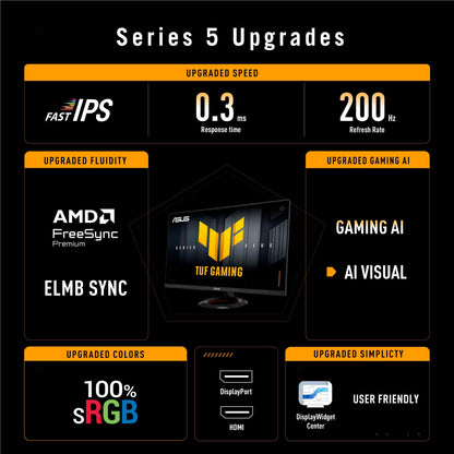 ASUS TUF VG249Q5R 24" FHD 200Hz Gaming Monitor