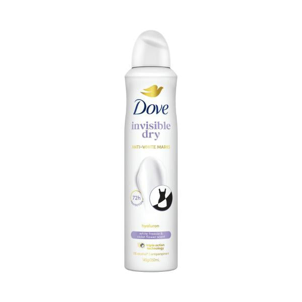 DOVE WOMEN DEODORANT ADVANCED 72HR AEROSOL INVISIBLE DRY 250ML