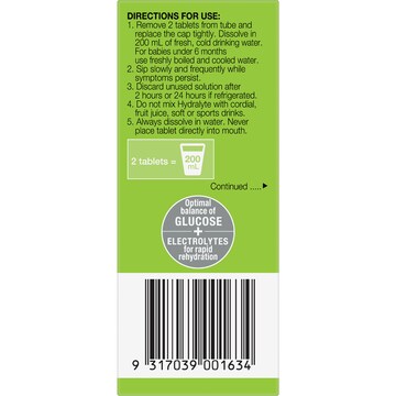 Hydralyte Lemon Lime Effervescent Tablets 10 pack